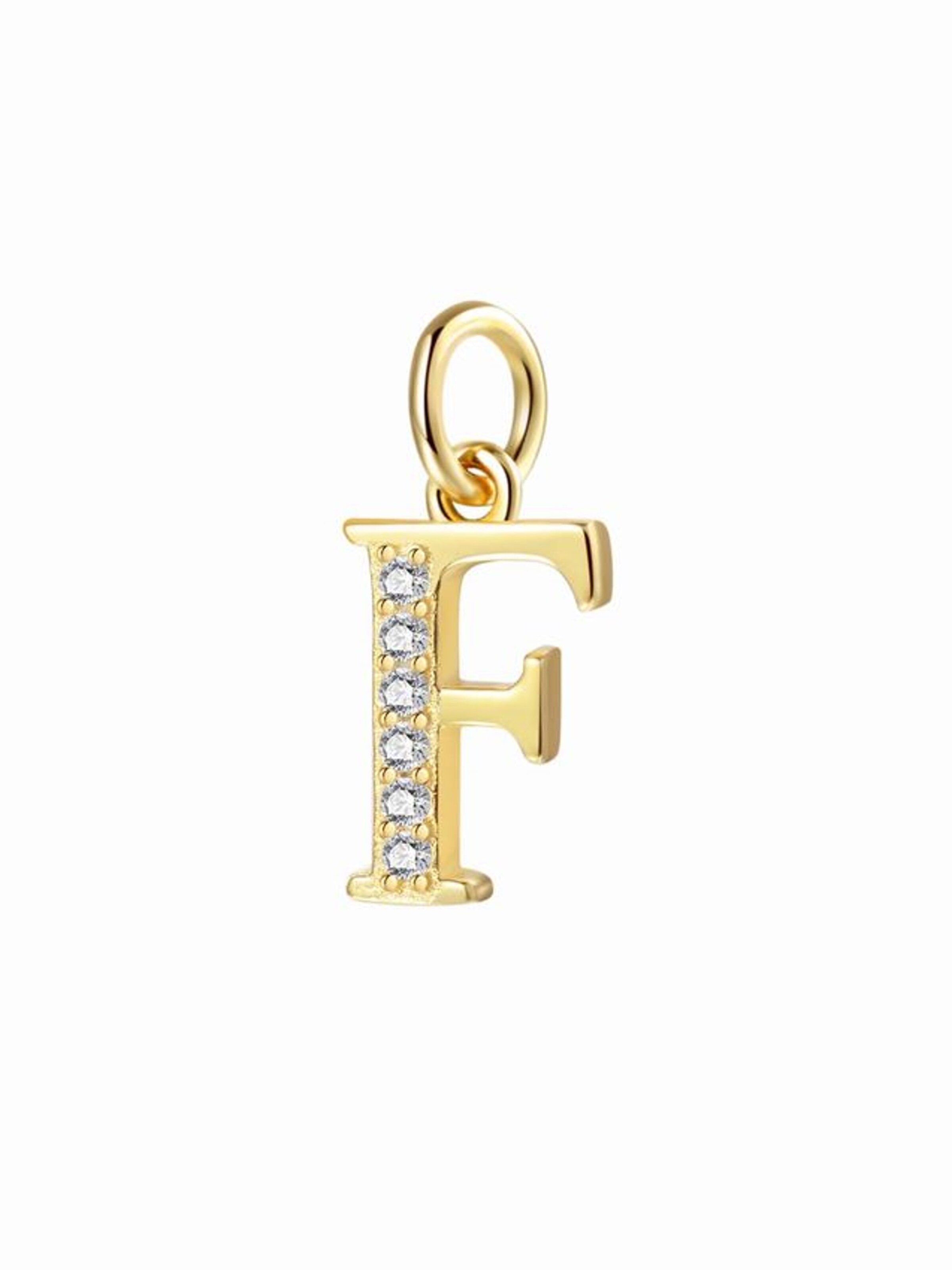 Hey Happiness - Cadena 'Letter F' en oro