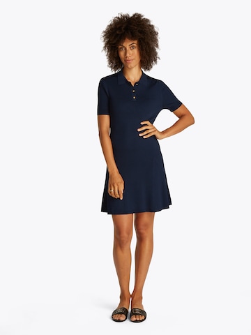 Robes en maille TOMMY HILFIGER en bleu : devant
