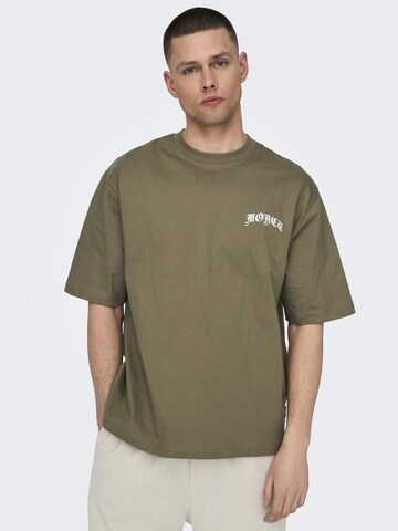 T-Shirt 'ONSART' Only & Sons en vert