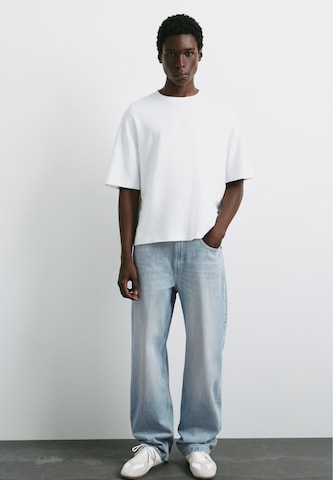 Baggy Jeans de la Pull&Bear pe albastru