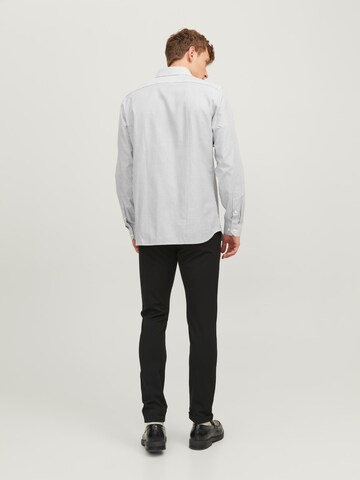 JACK & JONES Slim fit Button Up Shirt 'PARKER' in Brown