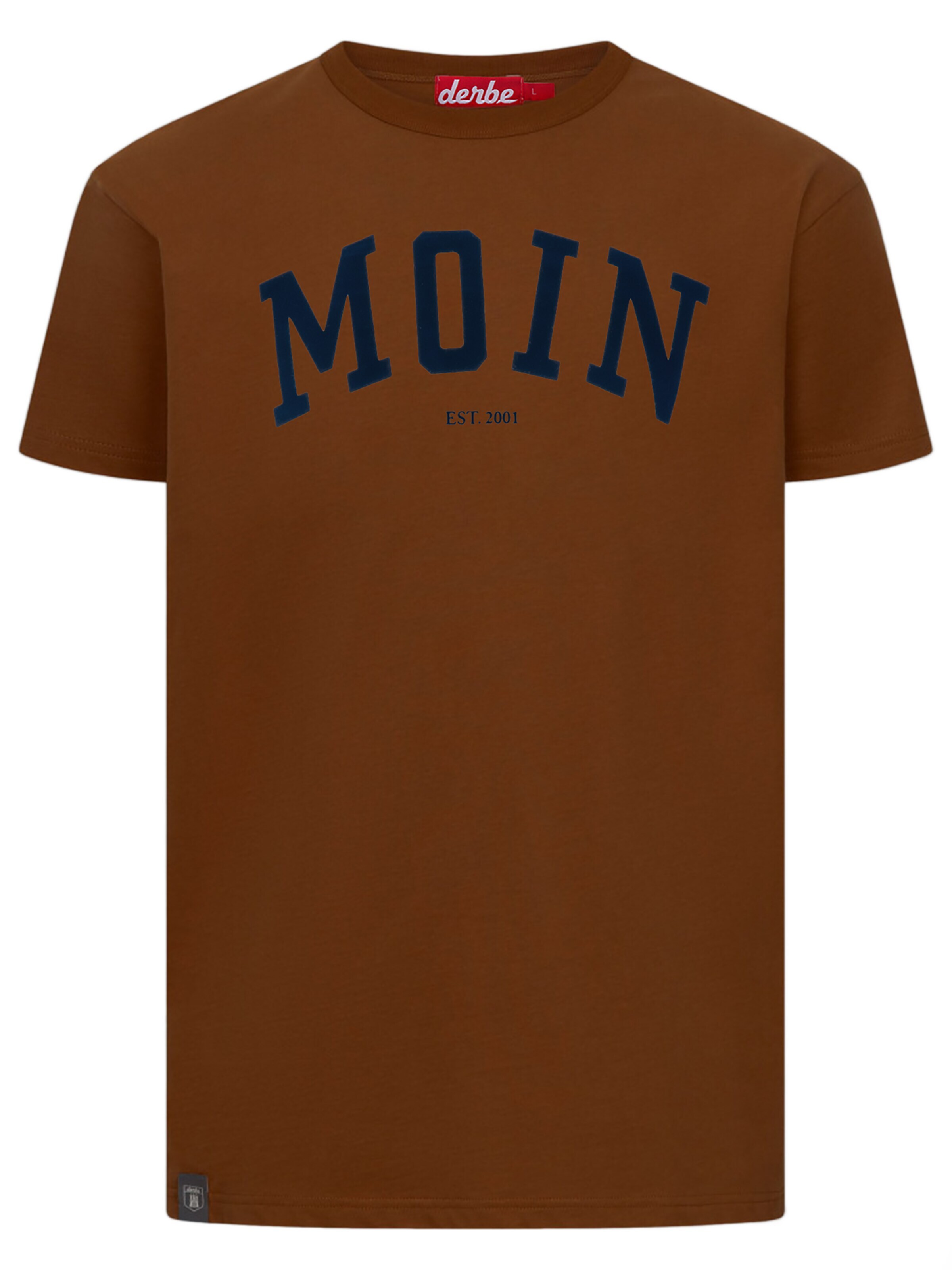 Derbe Shirt 'Moin'‌‌‌‌‌‌‌‌ in Braun: Vorderseite