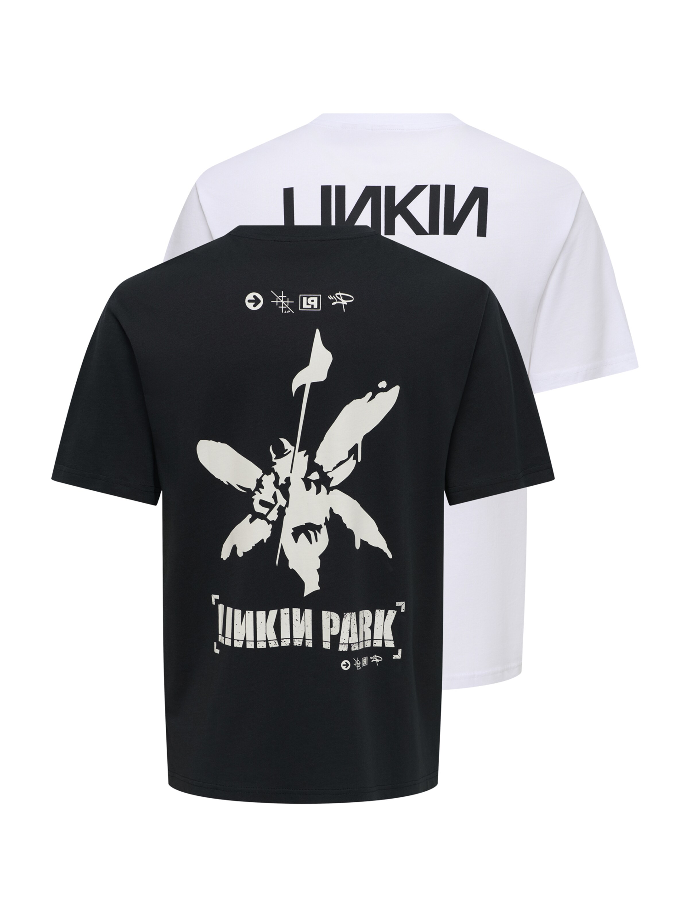 Only & Sons Shirt 'ONSLINKIN PARK' in Black: back