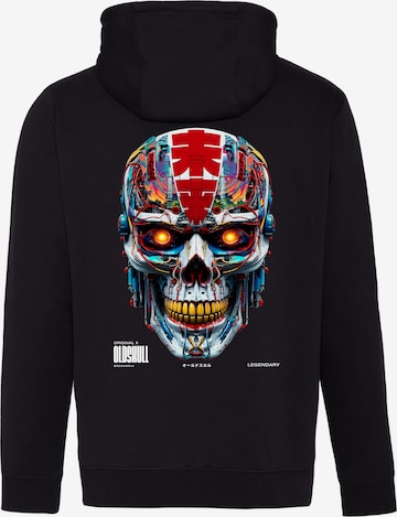 Oldskull Sweatjacke 'Xtreme Vivid Skull' in Schwarz: Vorderseite