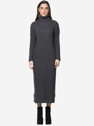 Elara Kleid in Grau: Vorderseite