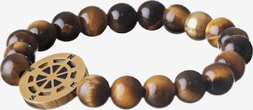 THE GEM STORIES JEWELRY Rannekoru 'Compass Tiger Eye' värissä ruskea: etupuoli