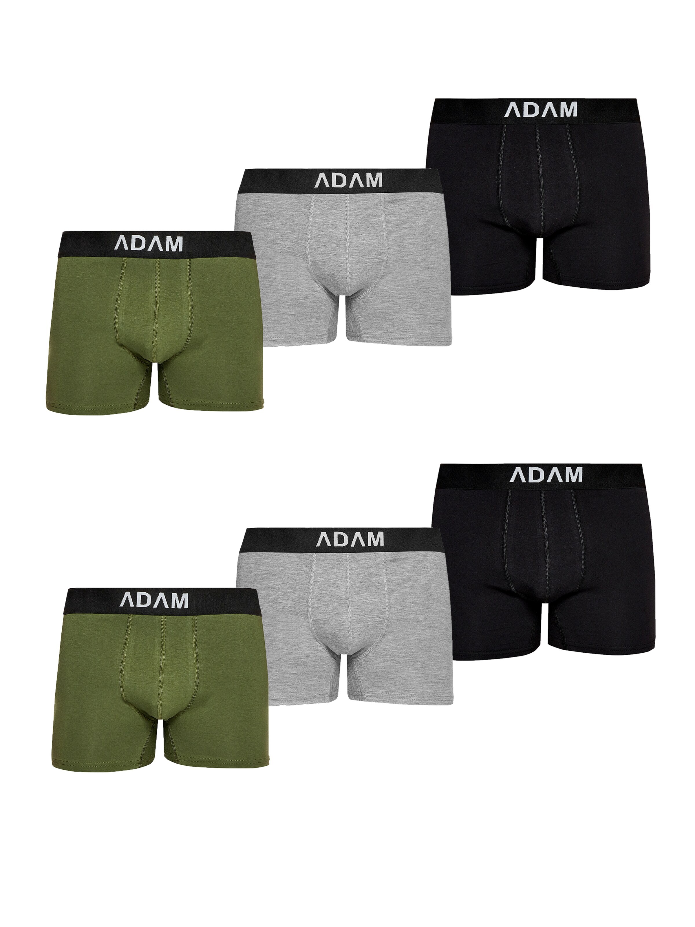 Adam Boxershorts '6er Pack'‌‌‌‌‌‌‌‌‌ in Grün: Vorderseite