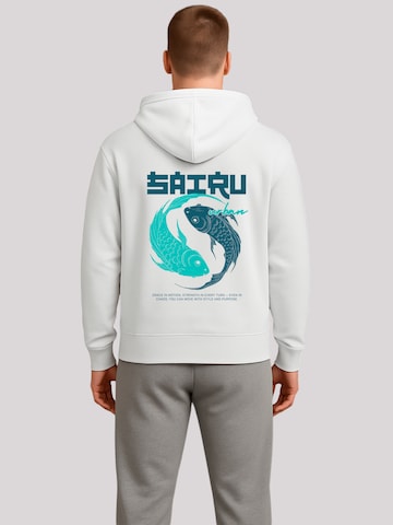 F4NT4STIC Trui 'Koi Fish Japan Streetstyle' in Wit: voorkant