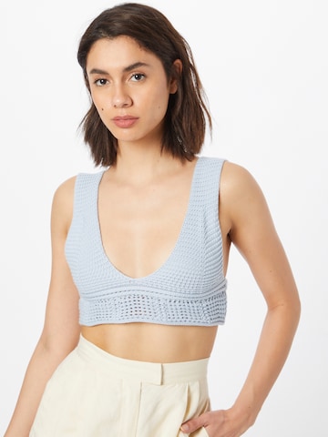 Top in maglia di NLY by Nelly in blu: frontale