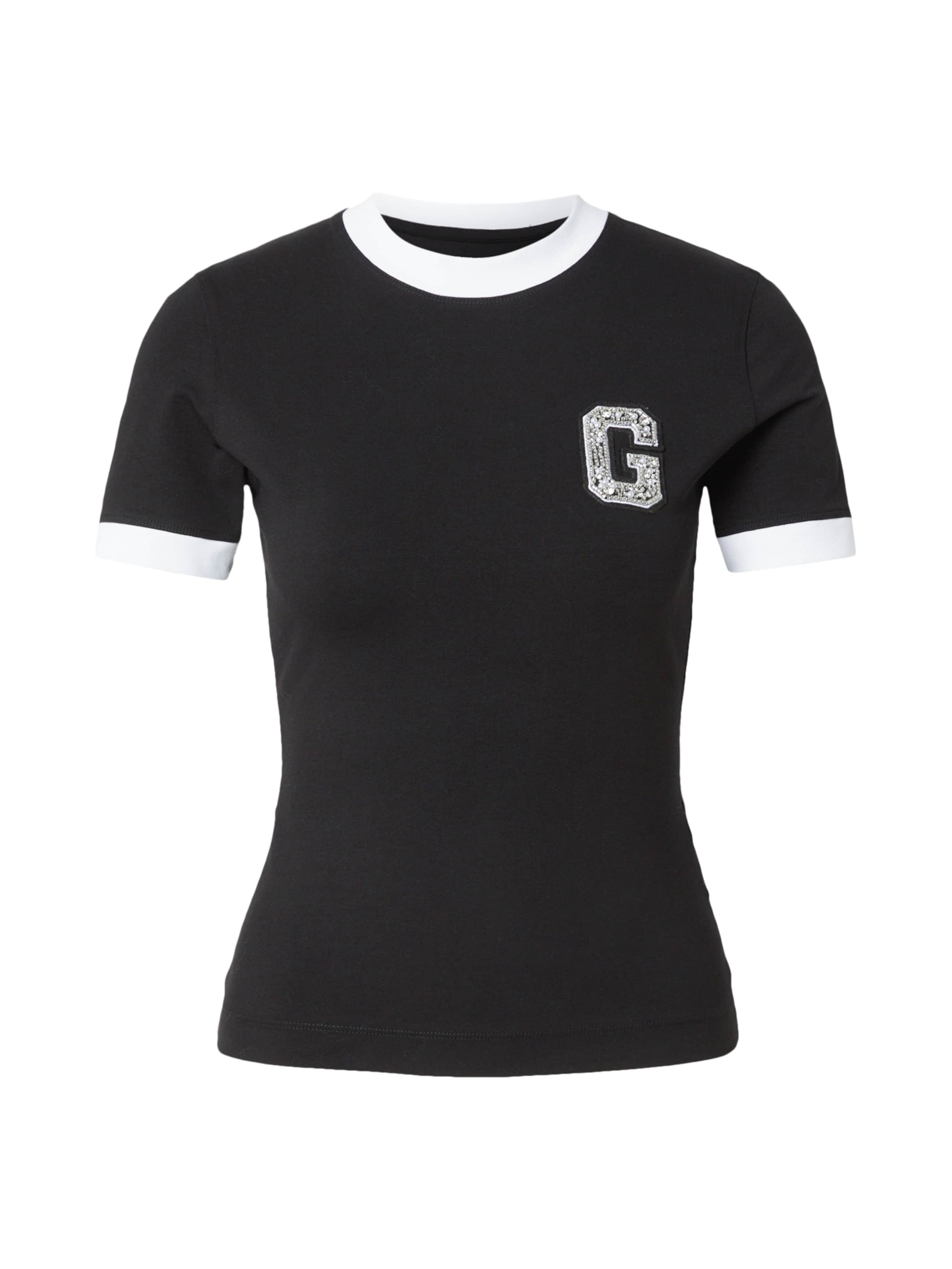 Tricou de la GUESS pe negru: față