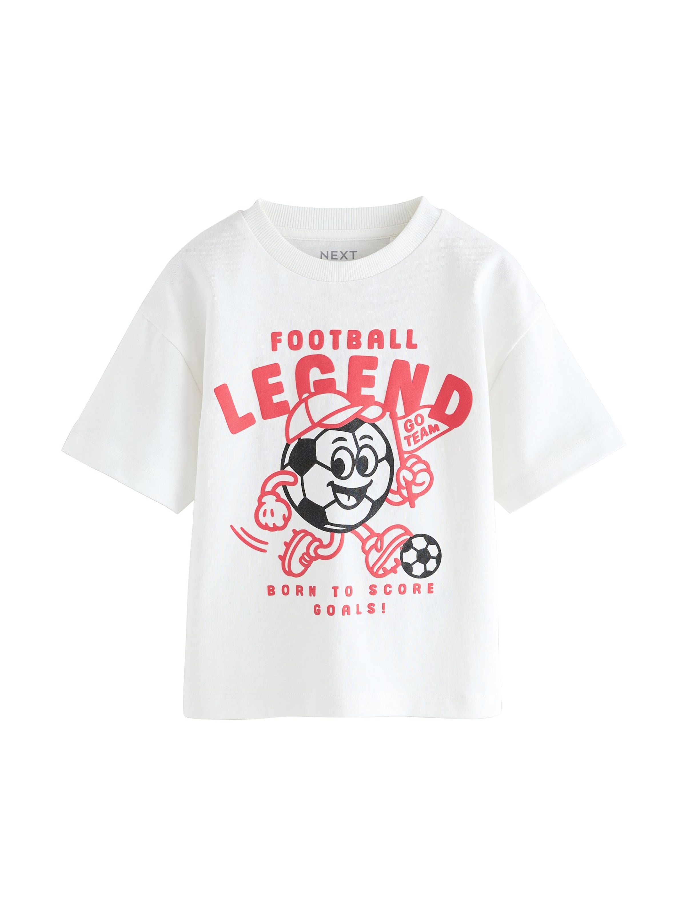 T-Shirt Next en blanc : devant