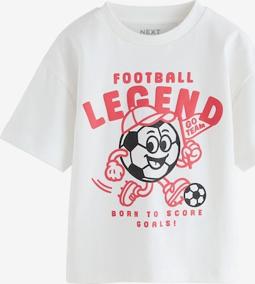 T-Shirt Next en blanc : devant