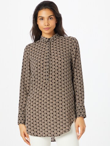 COMMA Blouse in Bruin: voorkant