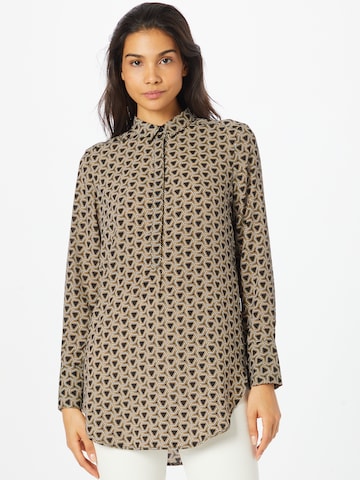 COMMA Blouse in Bruin: voorkant