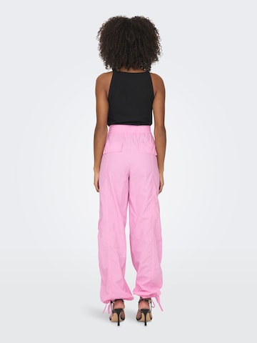 ONLY Tapered Cargo Pants in Pink