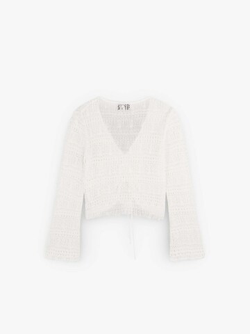 Scalpers Front Pointelle Jumper ' ' in Beige