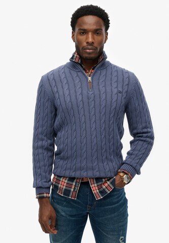 Superdry Trui in Blauw: voorkant