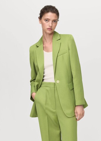 MANGO Wide leg Pleated Pants 'Apple' in Green