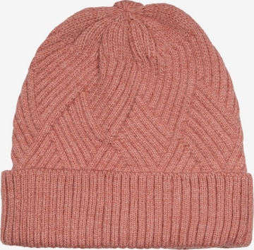styleBREAKER Mütze 'Strickmütze mit Rauten Rippmuster' in Pink: Vorderseite