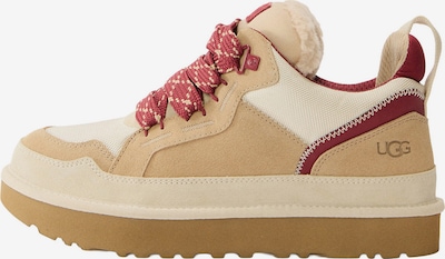 UGG Nauhabootsit 'Lowmel' värissä vaaleabeige / cappuccino / merlot, Tuotenäkymä