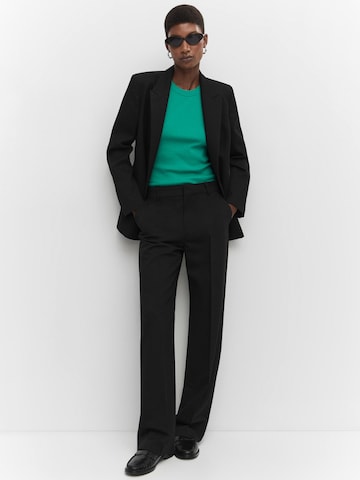 MANGO Normalny krój Spodnie w kant 'GRETA' w kolorze czarny