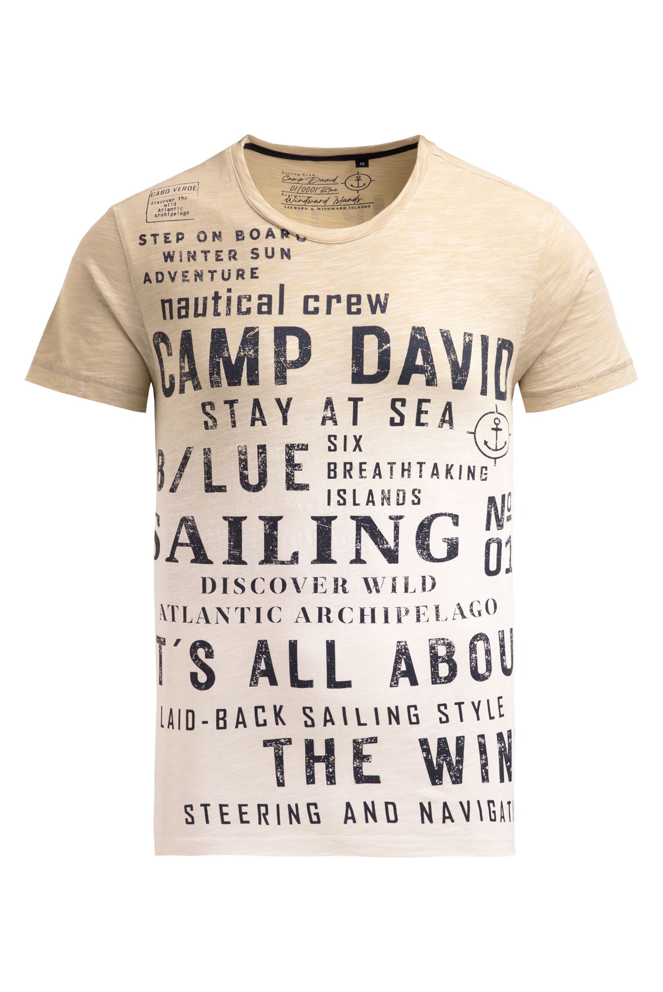 CAMP DAVID Shirt in Beige: front