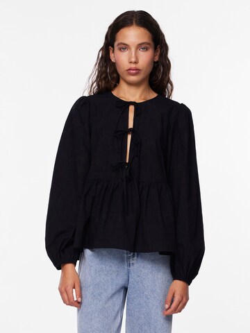PIECES Bluse 'PCJolly' in Schwarz: Vorderseite