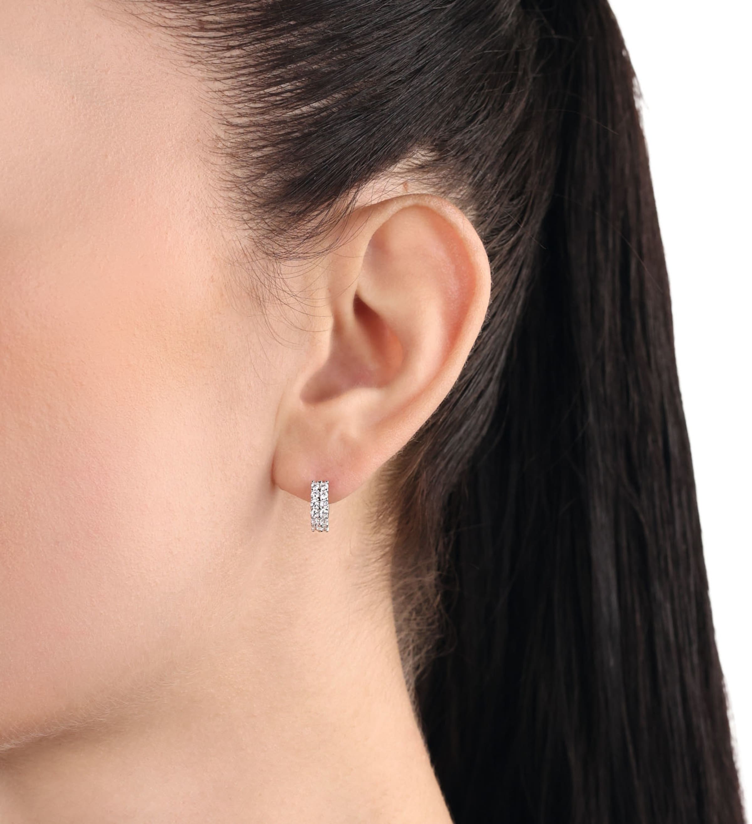 AMOR Earrings in Silver: front