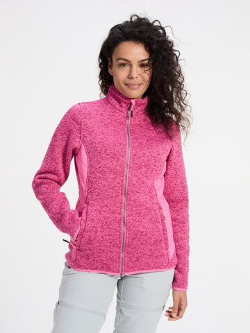 Human Nature Athletic Fleece Jacket 'Huesca' in Pink: front