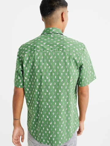 WE Fashion Rovný strih Košeľa - Zelená