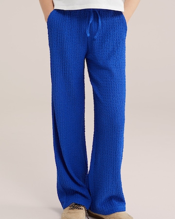 WE Fashion Regularen Hlače | modra barva: sprednja stran