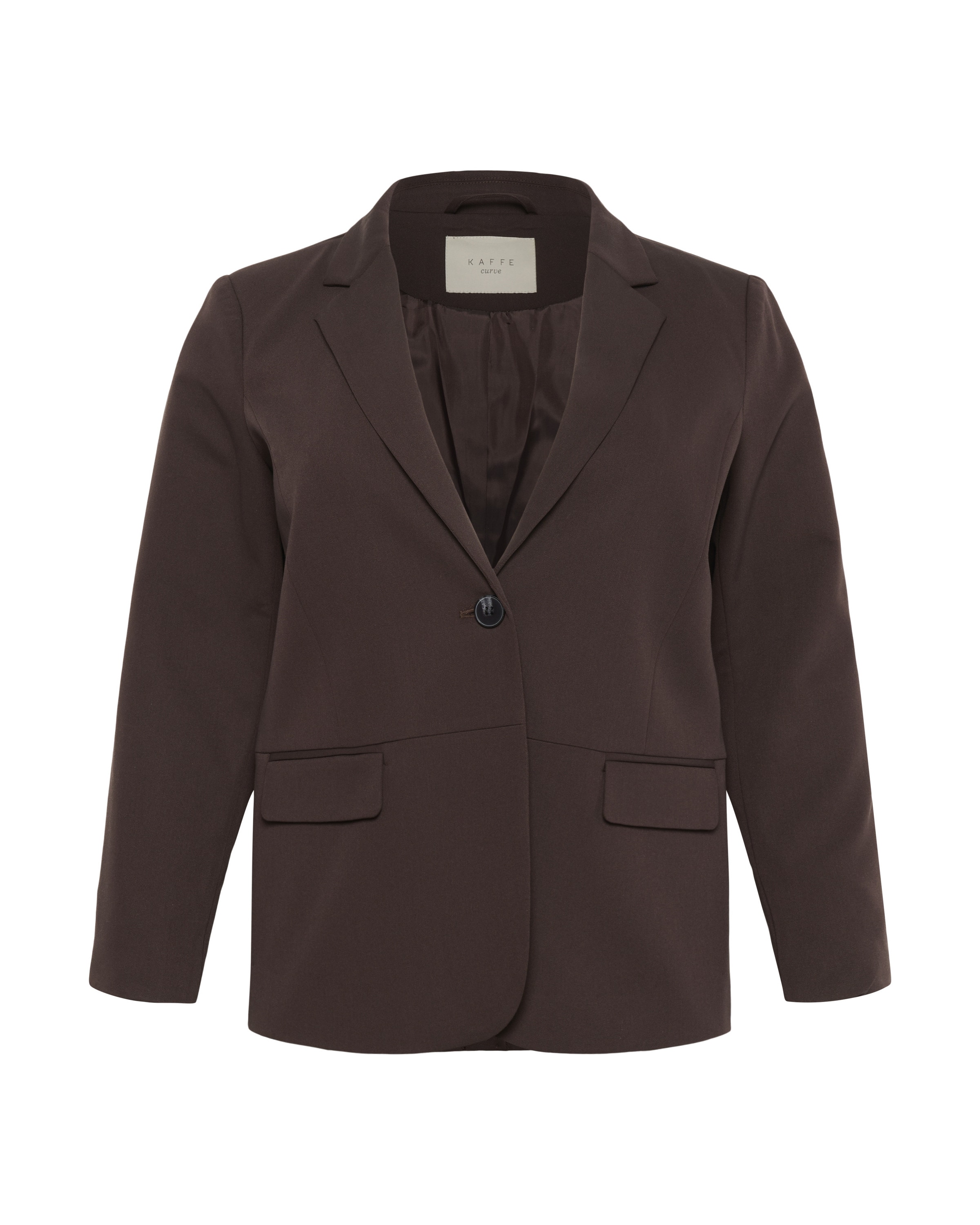 KAFFE CURVE Blazer in Braun: Vorderseite