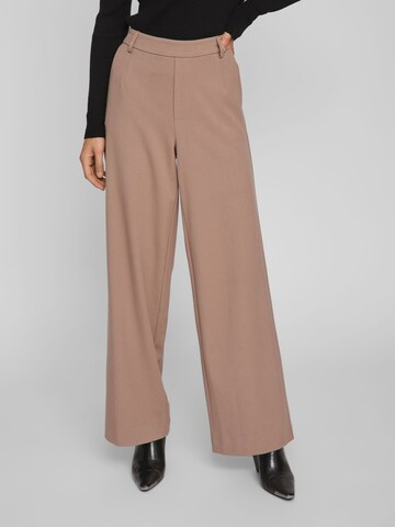 VILA Wide leg Trousers 'Varone' in Brown: front