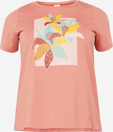 T-shirt 'CALANDRA' ONLY Carmakoma en rose : devant