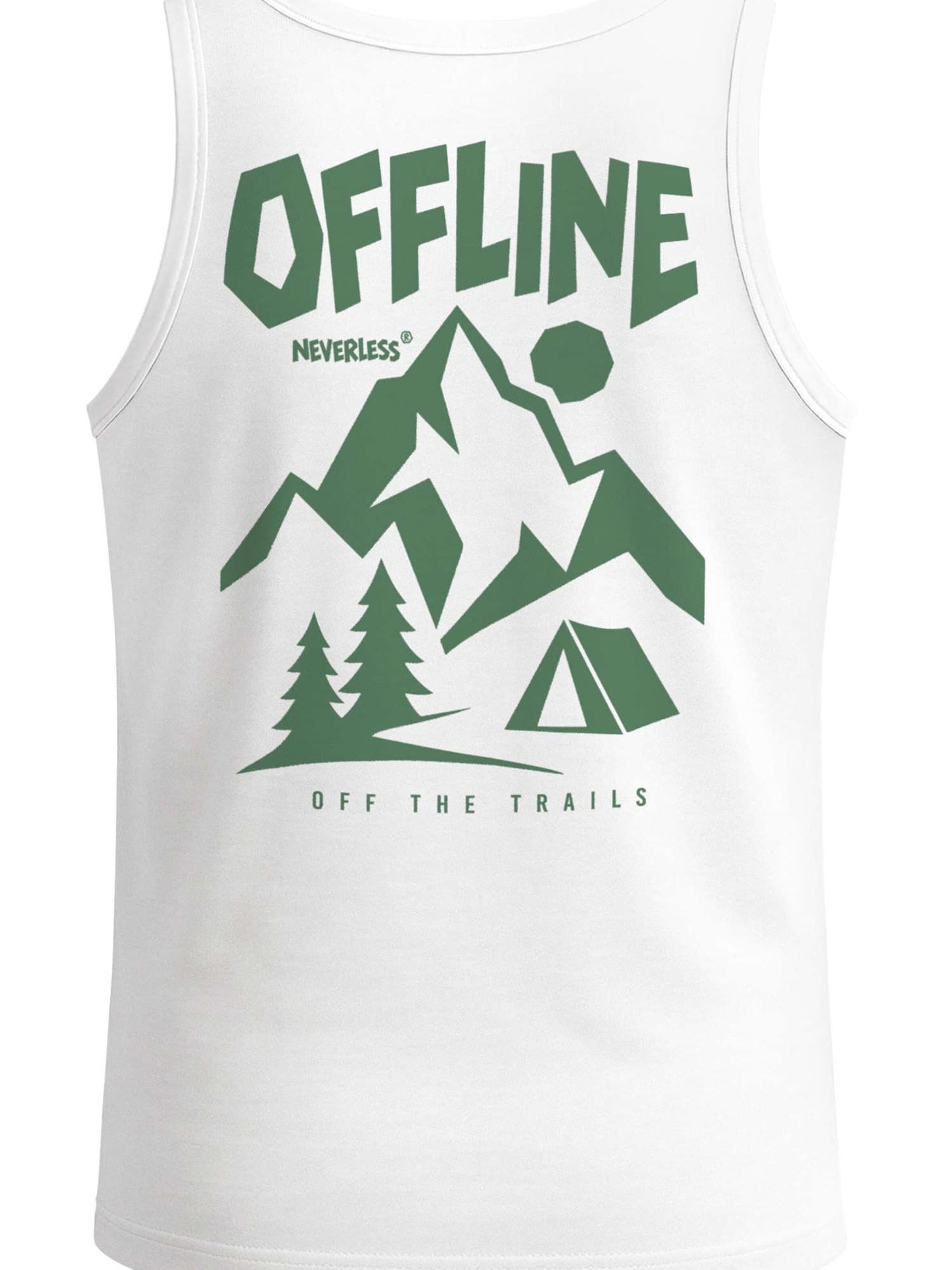 Neverless Shirt 'Offline off the trails' in White: front