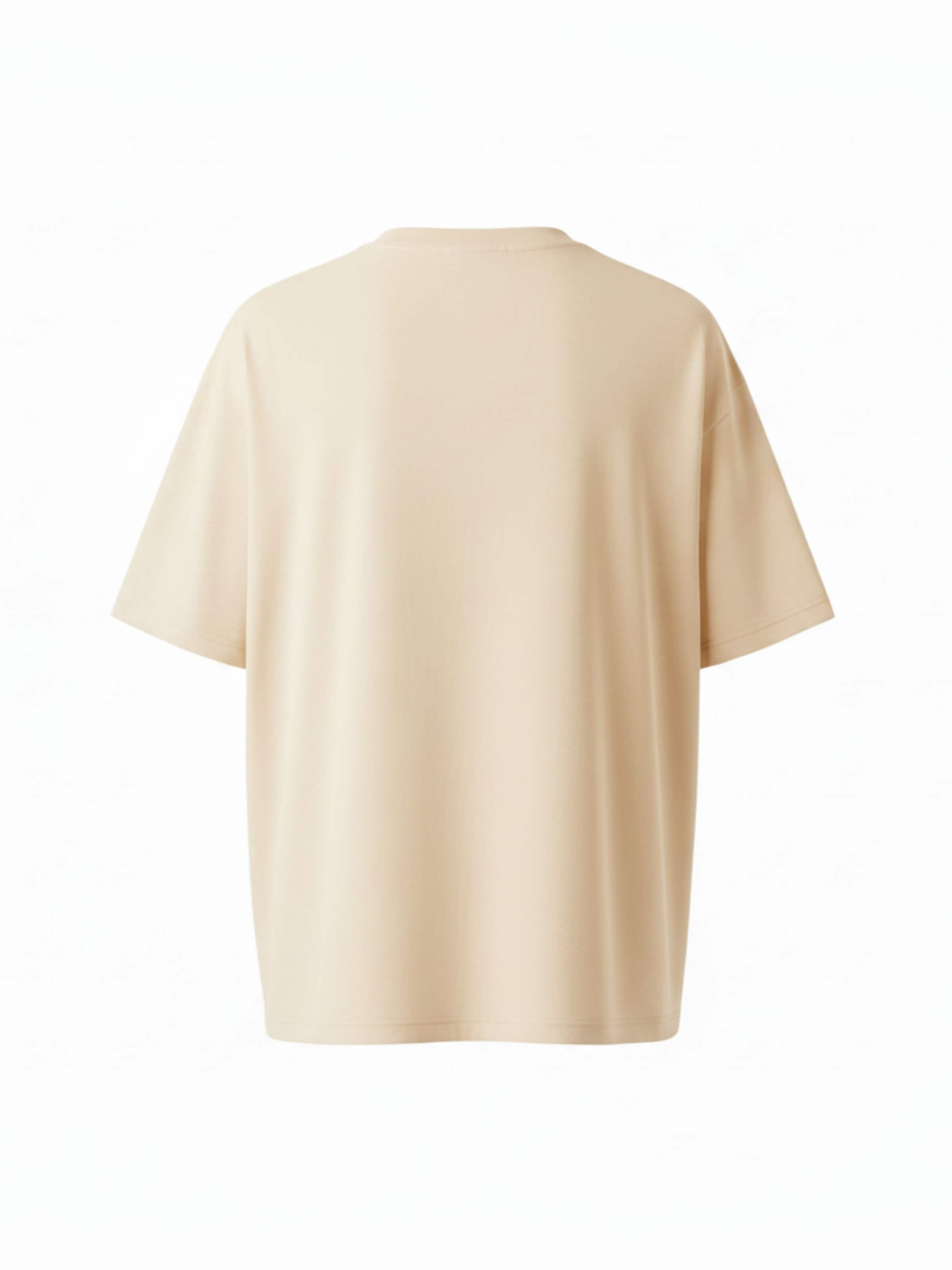 WEARABLE STORIES - Camiseta 'Kiss me' en beige