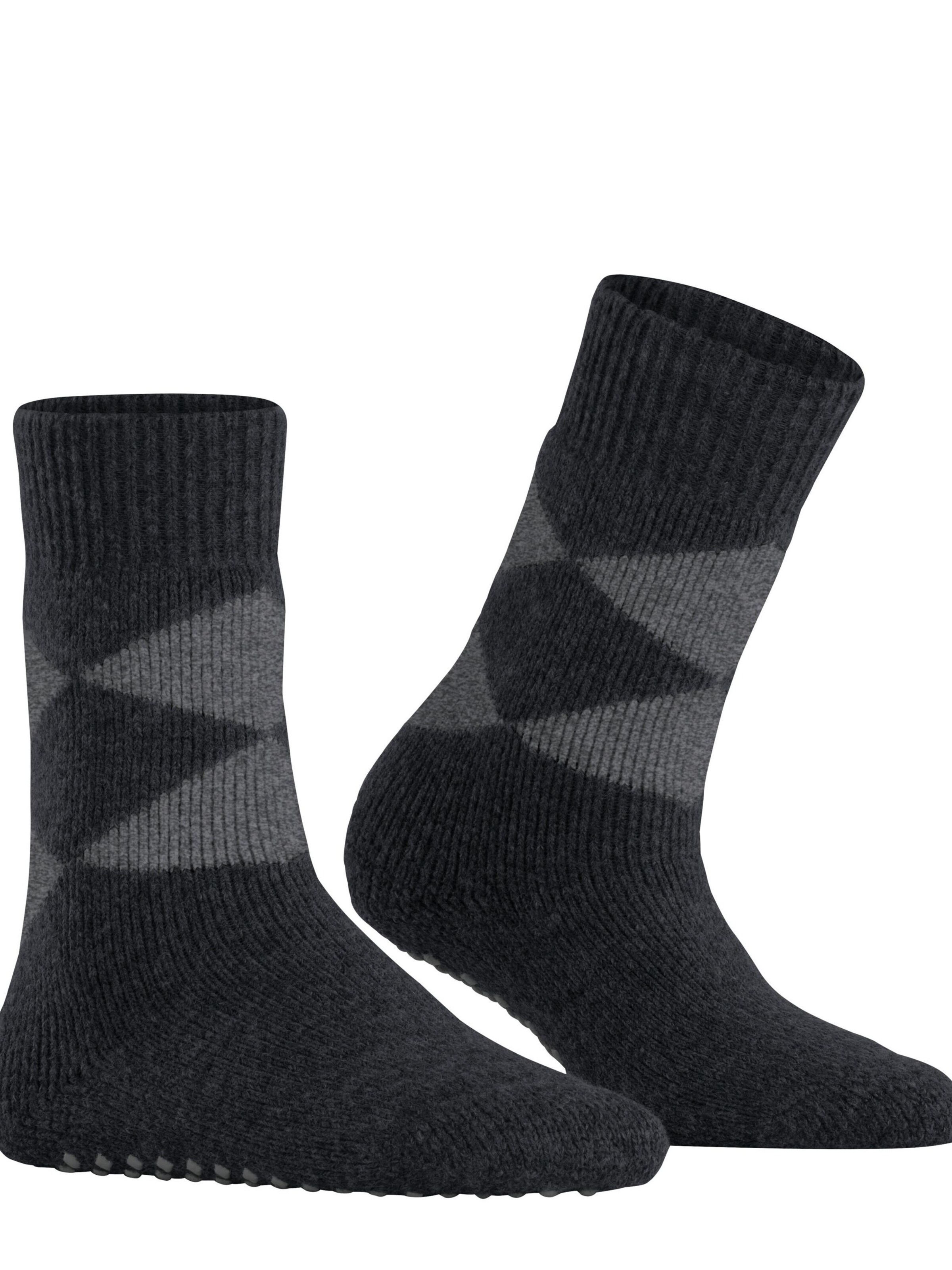 BURLINGTON Socken 'Cosy Argyle'‌‌‌‌ in Schwarz