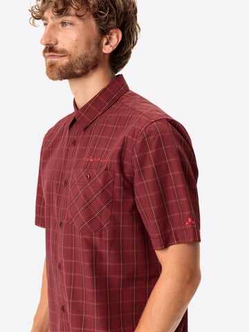 VAUDE Regular fit Athletic button up shirt 'Albsteig ST III' in Red