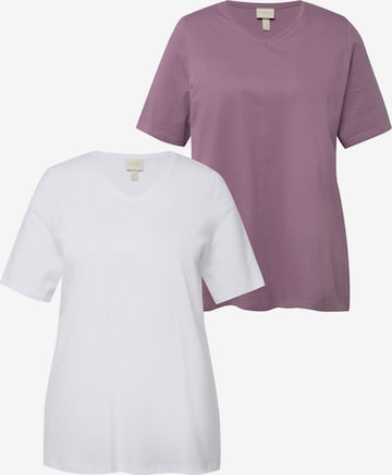 T-shirt Ulla Popken en violet : devant