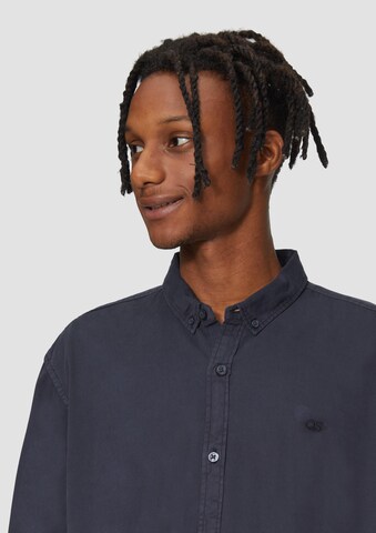 QS Regular fit Button Up Shirt in Blue