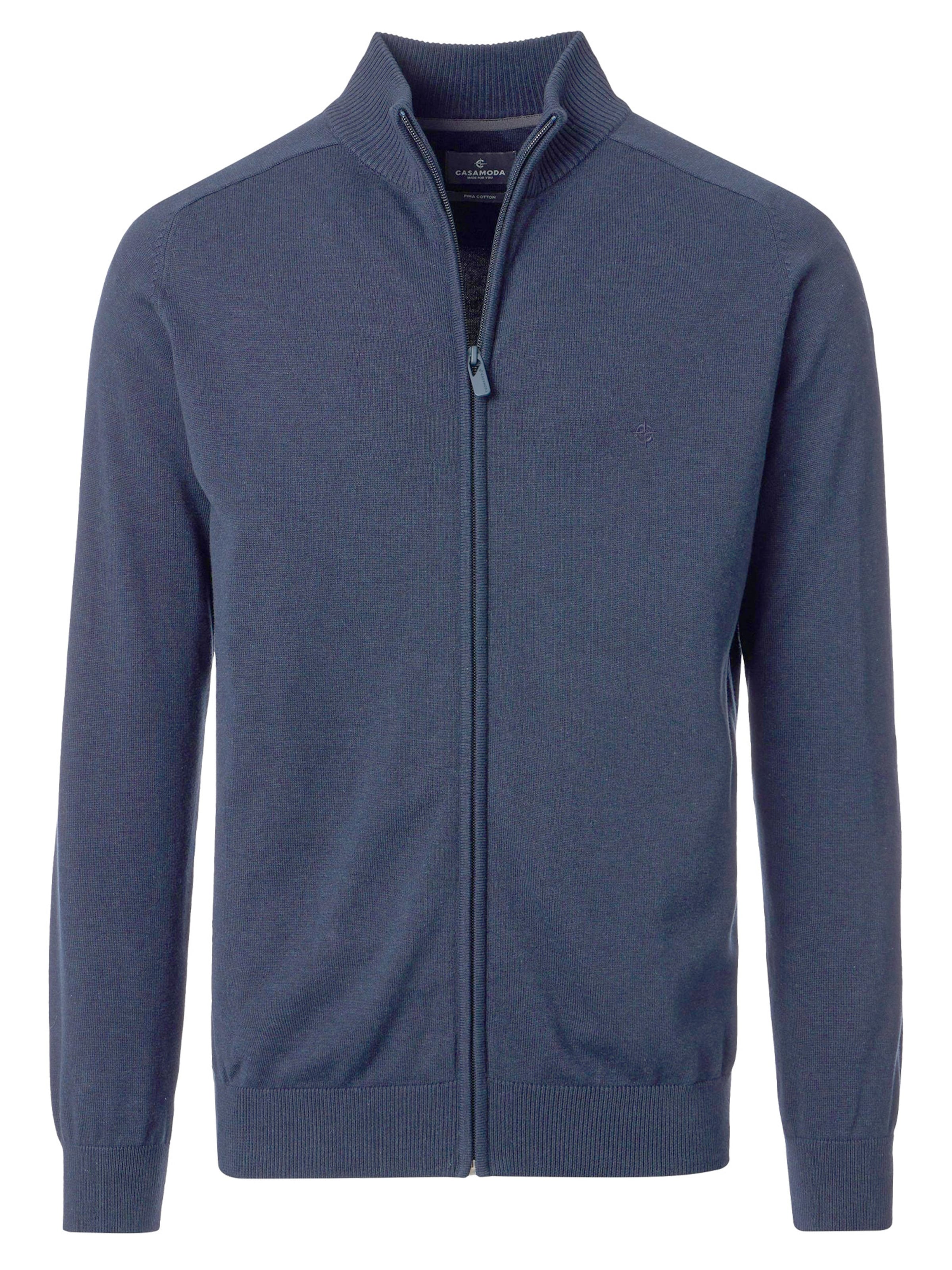 CASAMODA Knit Cardigan 'Basic' in Blue: front