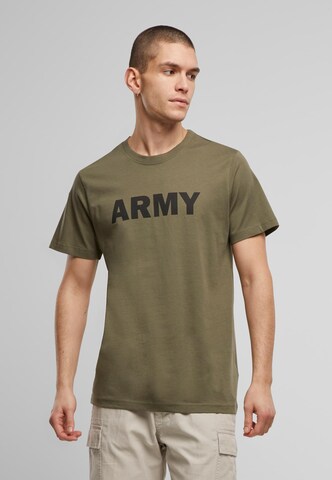 Brandit Shirt 'Army' in Grün: Vorderseite