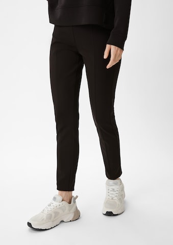 comma casual identity Skinny Leggings in Zwart: voorkant