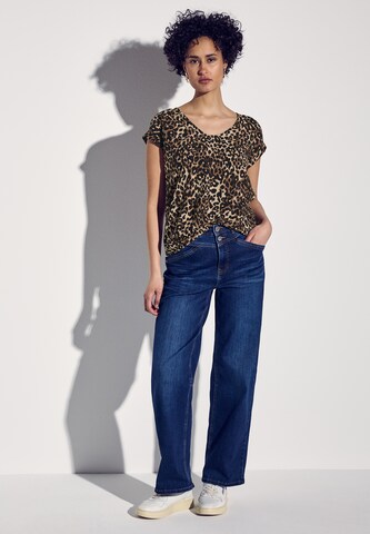 STREET ONE Bluse mit Leo-Muster in Braun