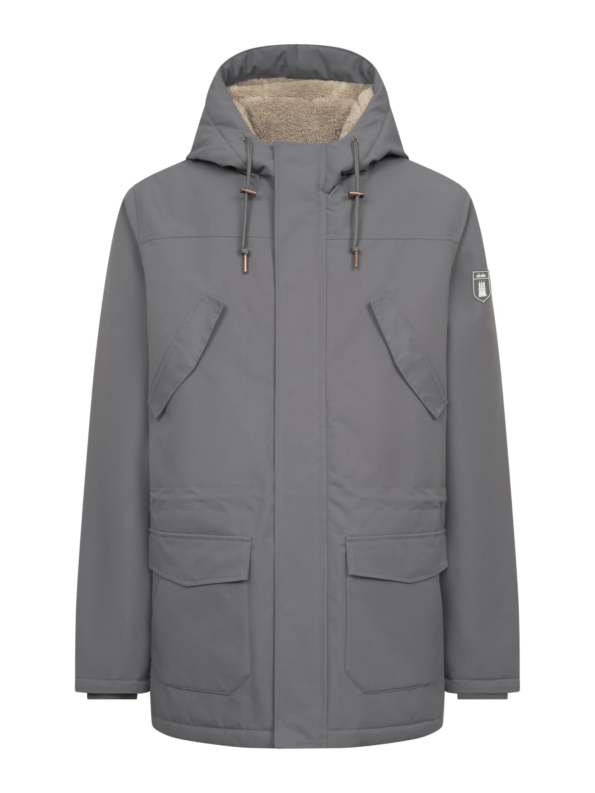 Derbe Winter Jacket 'Festholm' in Grey: front