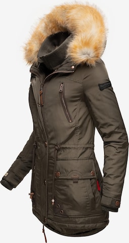 Parka d’hiver 'Grinsekatze' MARIKOO en vert