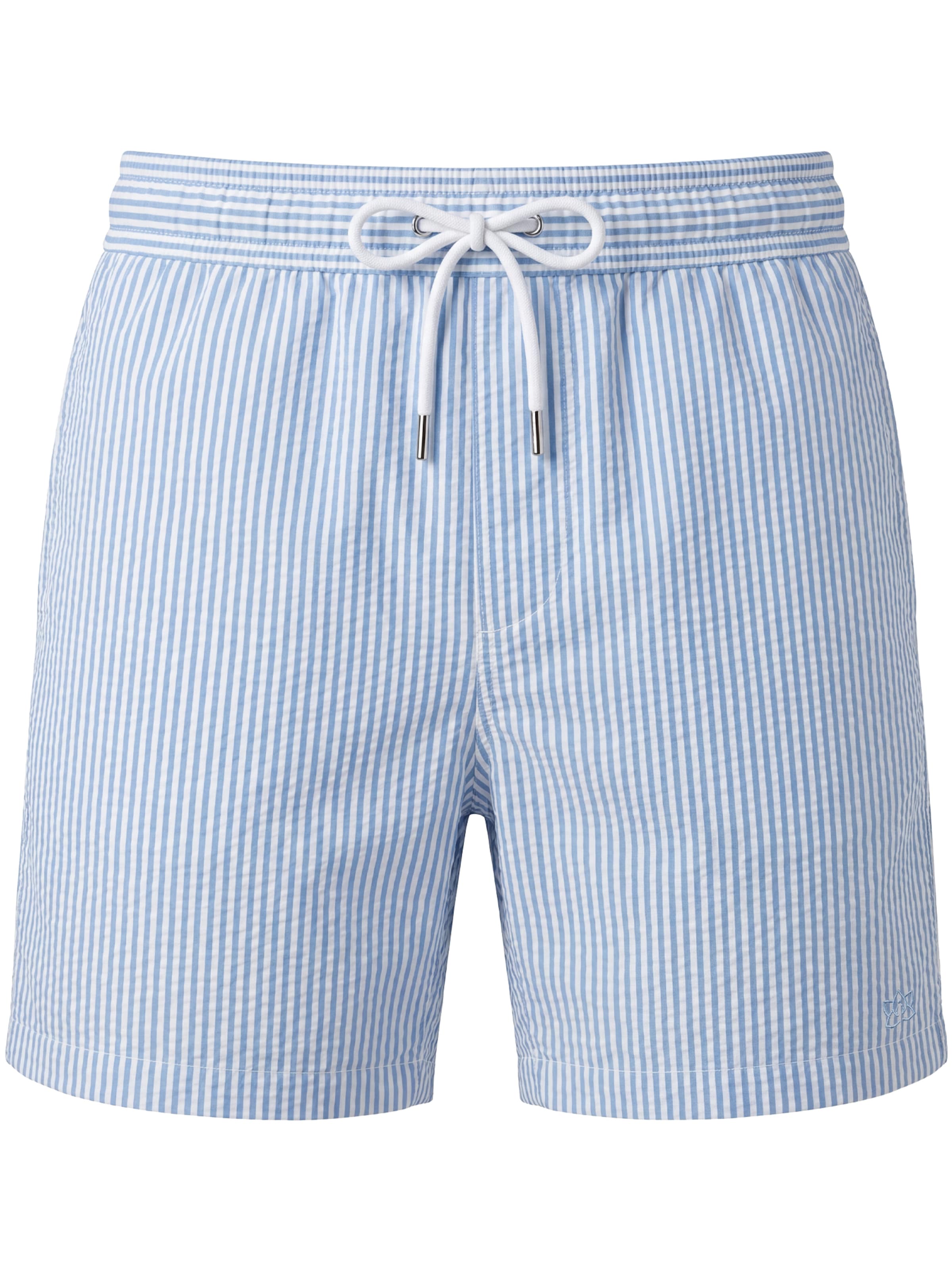 Pantaloncini da bagno 'Seersucker' di Vercate in blu: frontale