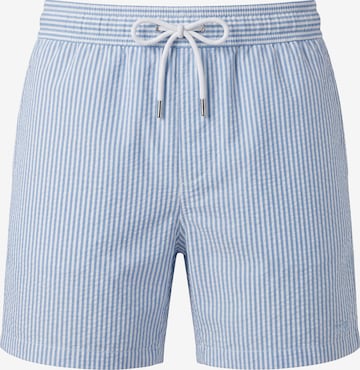 Pantaloncini da bagno 'Seersucker' di Vercate in blu: frontale