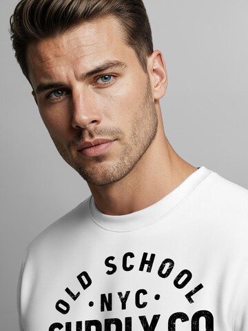 Neverless Sweatshirt 'Oldschool 3' in White