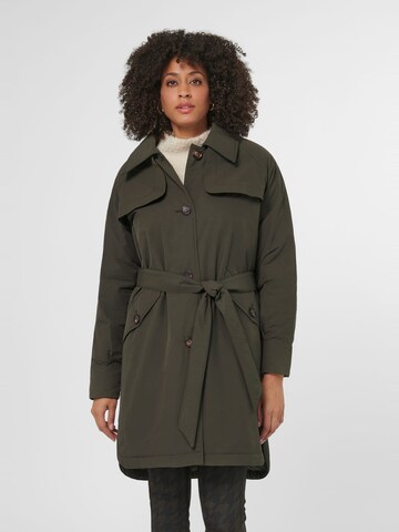 Manteau mi-saison MADELEINE en vert : devant